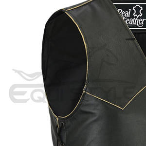 Concealed Carry Vest for <b>Men</b> Genuine Cowhide <b>Leather</b> Fashion <b>Waistcoat</b> Motorcycle Clothing OEM Moto <b>Leather</b> Vest Wholesale - Product Image 2