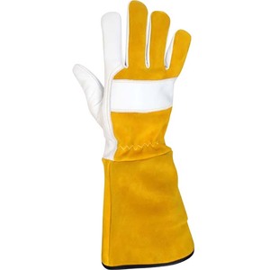 Wholesale Yellow Cow Leather <b>Welding</b> Hand Protective Gloves Heat-Resistant High-Quality Construction Safety Gloves - Product Image 6