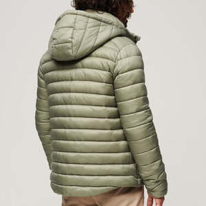 Chaqueta Acolchada para Hombre de Alta Calidad OEM, Cálida para Invierno, Tallas Grandes, Cierre Completo, Relleno de Algodón, Cuello Alto, Diseño Personalizado para Exteriores - Product Image 6