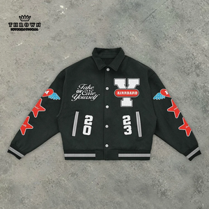 Oferta combinada Buen precio Abrigos de Equipo de moda llamativos para jóvenes Chaquetas de fanático del béisbol OEM Chaquetas universitarias Bordado Casual Primavera - Product Image 6