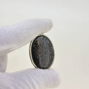 จี้เงินแท้ 925 ทรงรีประดับพลอยไพไรต์รูปขนนก สำหรับใส่ทุกวัน - Product Image 1