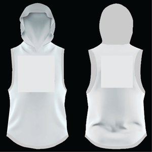 PRO12 | SINGLET | BLANC | Adulte | Broderie avant arrière DTF | Couleur unie | Coton mélangé - Product Image 5