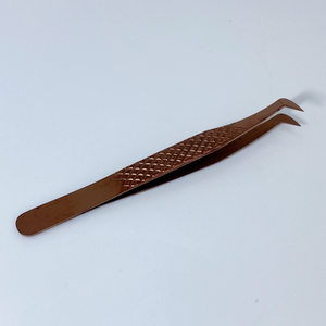 แหนบถอนขนตาพลาสม่าสีโรสโกลด์แหนบหนีบขนตาแบบตรงและโค้งงอ - Product Image 5