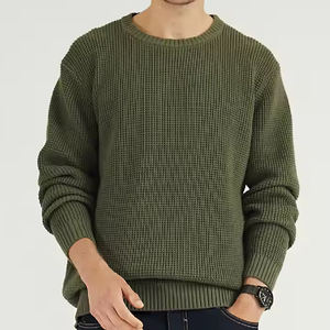 2025 dernière meilleure mode pour hommes Logo personnalisé sweat OEM tricot col rond pull hiver Anti-rides Anti-rétrécissement broderie - Product Image 1