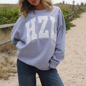 Mock Neck Sweat-shirt surdimensionné personnalisé brodé University College Sweatshirts pour les femmes - Product Image 4