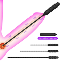 Stimulateur pénien vibrant en silicone à billes pour hommes, plug urétral BlueRabbit, fabrication OEM, marque privée, vente en gros