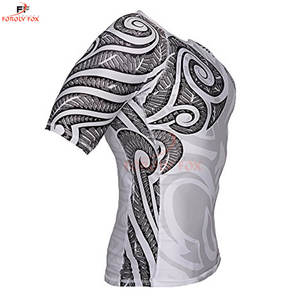 การ์ดผื่นราคาต่ําออกแบบเองระเหิดพิมพ์แขนยาวราคาถูกขนาดบวกผู้ชายยามผื่น - Product Image 3