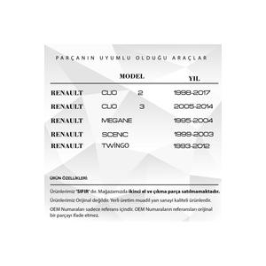 ชุดเกียร์ล็อกกระโปรงหลังรถสำหรับ Renault Clio, Scenic, Compatible Megane, twingo - Product Image 3