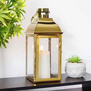 Vintage Style Copper <b>Candle</b> Lantern Home Decorative Metal <b>Hanging</b> Lantern for Weddings Christmas-Glass Material at Low Price - Product Image 6