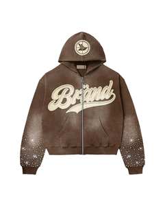 Ensemble de deux pièces d'hiver vintage délavé et personnalisé grande taille pour hommes, poids lourd, éponge française 500 GSM, respirant, transfert de chaleur - Product Image 4