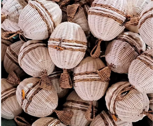 New Design 2026 Rattan Gift Basket Bohemian Style Candy Storage <b>Sundries</b> Organizer for Wedding and Home Decor Easter Holiday - Product Image 6