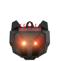 Répulsif solaire pour animaux nocturnes avec lumières LED rouges, étanche, dissuasif pour ratons laveurs, pour jardin, ferme, lampe torche, répulsif pour coyotes