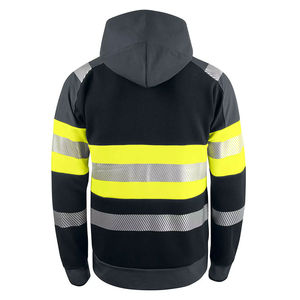 Sudadera con capucha de construcción térmica reflectante de alta calidad para hombre con cremallera, ropa de trabajo de manga larga, chaqueta de seguridad, cuello con capucha de seguridad - Product Image 2