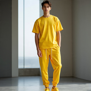 Camiseta ajustada, chándal, pantalones de algodón, conjuntos de Jogger, ropa deportiva para hombre, camisetas de manga larga, chándal para hombre - Product Image 3