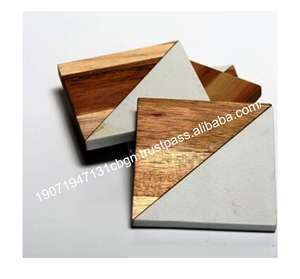 แผ่นรองแก้วหินอ่อนรูปหัวใจสีขาวแดง ทำมือ ขายส่ง ของตกแต่ง แผ่นรองแก้วหินอ่อนสีแดงขาว รูปหัวใจ - Product Image 3