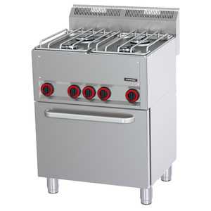 Cucina a Gas a 4 Fuochi con Forno Elettrico Ventilato GN 1/1 P 66 - Product Image 1