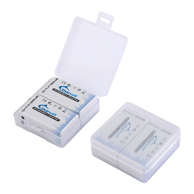 2pcs 9v Rechargeable Battery Usb C 9v Lithium Ion Battery Electric Guitar 9v Batteries Pack Charger With Cable