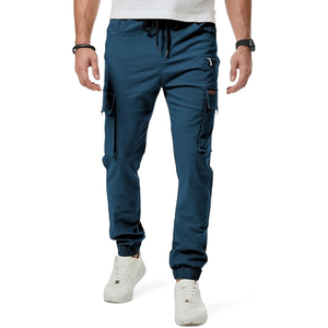 Respirant homme pantalon Joggers pantalon hommes décontracté Cargo pantalon taille élastique cordon conique pantalons de survêtement - Product Image 5