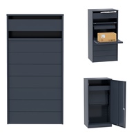 Boîte aux lettres extérieure autoportante en acier galvanisé résistant aux intempéries Fuluoshi avec serrure à combinaison pour la livraison de courrier et de colis
