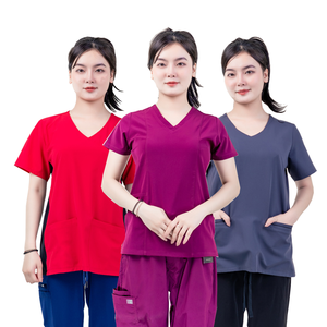Conjunto de Uniformes Médicos Unisex de Lona Cómodos para Enfermeras, Ropa de Trabajo para Hospitales y Atención Médica Comunitaria, Personalizables para Detección de Agujas - Product Image 3