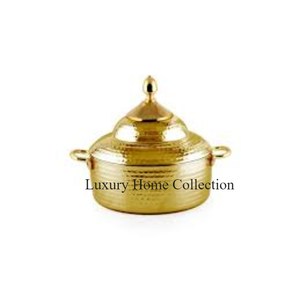 Ensemble de 3 plats en forme de triangle Casserole couleur argent martelé Texture Design vaisselle de table pièce maîtresse fournitures de marmite - Product Image 4