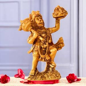 Estatua de Resina Religiosa de Bajrangbali Hanuman Ji, Hecha a Mano y Pintada a Mano, para Decoración Tradicional del Hogar y Bodas, y como Regalo - Product Image 3