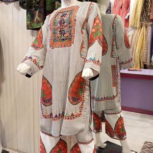 Premium Quality Women's <b>Winter</b> Midi-Length Woven <b>Dresses</b> Breathable Winterwear Kurtis Customized Logos Sizes Natural Beaded - Product Image 4