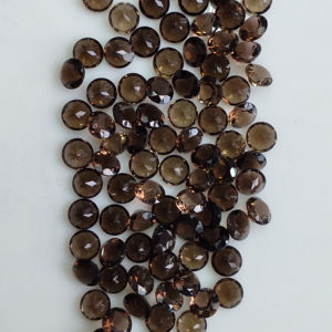 Cuarzo Ahumado Natural de 6.5MM, Corte Brillante Redondo, Gema Suelta de la Mejor Calidad para la Fabricación de Joyas - Product Image 5