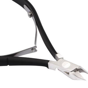 Pince à cuticules et pousse-cuticules personnalisables, couleur noire, soins pour bébé, outils à ongles incurvés en acier inoxydable pour les doigts et les orteils, vente en gros, beauté - Product Image 2