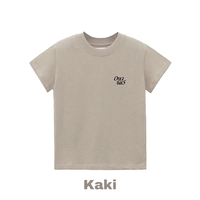 ODM OEM T-shirt court brodé en tissu gaufré pour adolescents grandes tailles, écologique, respirant et à séchage rapide