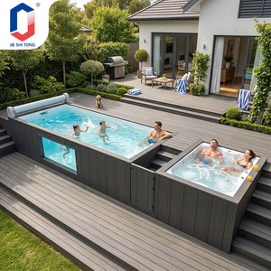 Modular Above Ground Container <b>Pool</b>, UV Resistant Fiberglass <b>Pool</b> Full Accessories for Resort Villa Hotel Outdoor - Product Image 1