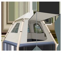 Tente de camping gonflable automatique à installation rapide, imperméable, résistante au vent, tente de camping familiale, grand espace avec pompe à air électrique