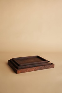 Bandeja Rectangular de Madera Hecha a Mano, Vajilla Elegante de Madera Natural, Bandeja Rústica para Servir, Diseño Minimalista, Juego de 2 Bandejas - Product Image 5