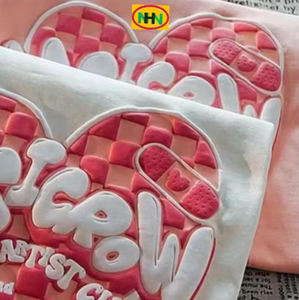 Camiseta de Algodón Grueso para Hombre, Talla Grande, con Estampado 3D Personalizado, Transpirable, Diseño Formal, Logotipo Serigrafiado - Product Image 4