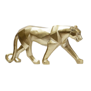 Lion Animal Sculpture décoration de la maison Art artisanat Animal décor à la maison à la main en aluminium luxe Art moderne Antique or Figurine - Product Image 1
