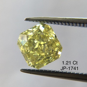 เพชรแฟนซี VS2สีเหลืองอ่อนขนาด1.21กะรัตเพชรแฟนซีทรงหลวม100% เปล่งประกายตามธรรมชาติสำหรับขายเครื่องประดับ - Product Image 1