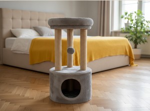 Tour pour chat Atlanta Silver Cloud avec repose-places doux - Product Image 3