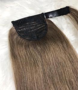 Vente chaude Humain Remy Vierge Extensions de Cheveux Queue de Cheval Cordon Conception Prix de Gros - Product Image 3