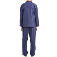 Pyjama élégant à manches longues pour homme Respirant 100% Coton Chaleur hivernale Confort supérieur Option Plus Size
