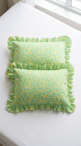 Housse de coussin rectangulaire moderne à volants floraux, tissée 3D, en mélange de coton respirant, pour hôpital, maison, hôtel, décoration de lit, mignonne - Product Image 4