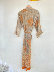 Bata de seda India Vintage para mujer, ropa de fiesta suave para verano, otoño y primavera, estilo de vida diario para ropa de dormir y ropa de dormir - Product Image 4