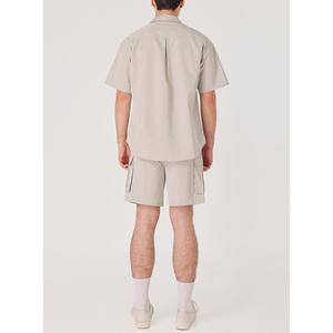 New Trendy Design Men Windbreaker Button up Jacket Two Piece Shorts Sets Custom Logo Windbreaker <b>Nylon</b> Shorts with Pockets - Product Image 5