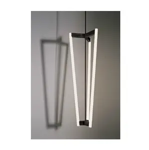 Sıcak satış kapalı gümüş LED asılı ışıklar İskandinav yemek odası charm lamba metal çubuk sarkıt aydınlatma avize lamba