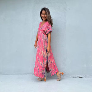Womens Small Size <b>Kaftan</b> Summer <b>Dress</b> CJ Callie Vacation Caftan Maxi Party <b>Dress</b> Lightweight <b>Beach</b> Resort Wear - Product Image 1