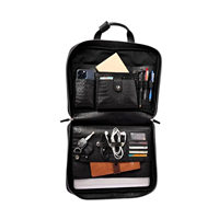Sac à main en cuir véritable imprimé croco noir, fait main, de haute qualité, léger, portable, unisexe, sac de luxe décontracté, mallette, porte-documents