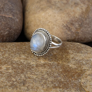 Fine Jewelry White <b>Moonstone</b> <b>Ring</b> 925 Sterling Silver Party Gift <b>Ring</b> of Wedding Engagement Factory Price Wholesale Supply - Product Image 3