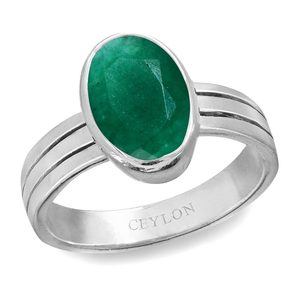 Anillos de Esmeralda Natural Certificada Panna con Corte Ovalado y Engaste de Diamantes para Uso Diario ¡Compra Ahora! - Product Image 1