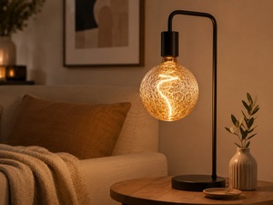 Lampada globo LED G125 effetto craquelé ambra E27 3,5W 1800K F-Bright (2601296) - Product Image 2