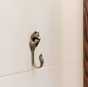 Animal Shape Brass Wall Hanging <b>Hooks</b> Decorative Metal Wall Mounted <b>Door</b> Hanger <b>Hook</b> for Clothes Keys <b>Coats</b>-For Kitchen Bathroom - Product Image 2