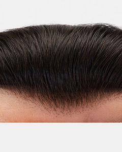 Tupé de <span class=keywords><strong>Cabello</strong></span> Humano Pre-cortado para <span class=keywords><strong>Hombre</strong></span>, Modelo Q6, con Base de Encaje y PU, Sistema de Reemplazo Capilar, Unidades de Parche de Aspecto Natural para Hombres - Product Image 4